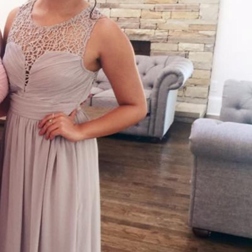 Gray bridesmaid dress